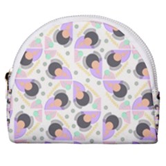 Pattern Pastel Drawing Art Horseshoe Style Canvas Pouch by Ravend