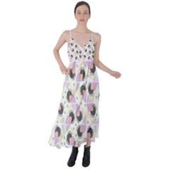 Pattern Pastel Drawing Art Tie Back Maxi Dress by Ravend