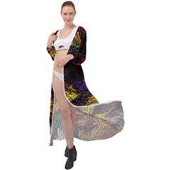 Abstract Painting Colorful Maxi Chiffon Beach Wrap by Ravend