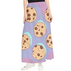 Cookies Chocolate Chips Chocolate Cookies Sweets Maxi Chiffon Skirt by Ravend