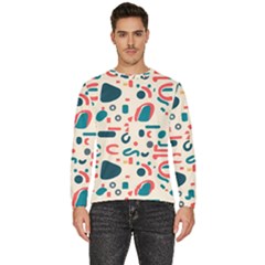 Shapes Pattern  Men s Fleece Sweatshirt by Sobalvarro