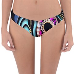 Garden Flower Nature Digital Art Abstract Reversible Hipster Bikini Bottoms by Ravend