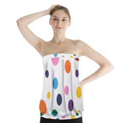 Polka Dot Strapless Top by 8989