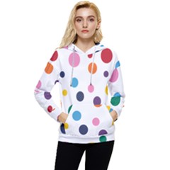 Polka Dot Women s Lightweight Drawstring Hoodie by 8989