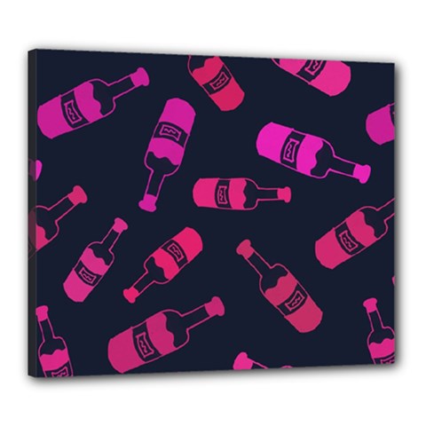 Wine Wine Bottles Background Graphic Canvas 24  X 20  (stretched) by Ravend