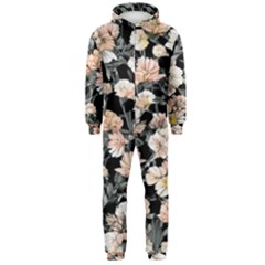 Vibrant And Alive Watercolor Flowers Hooded Jumpsuit (men) by GardenOfOphir