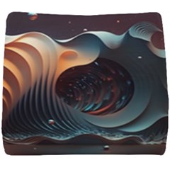 Ai Generated Space Design Fractal Light Motion Seat Cushion by Ravend