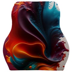 Ai Generated Swirl Splash Blaze Design Art Car Seat Velour Cushion  by Ravend