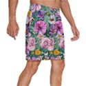 Budding And Captivating Flowers Men s Beach Shorts View3