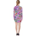 Bright And Brilliant Bouquet V-neck Bodycon Long Sleeve Dress View2