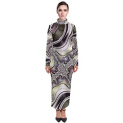 Fractal Background Pattern Texture Abstract Design Art Turtleneck Maxi Dress by Ravend