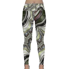 Fractal Background Pattern Texture Abstract Design Art Lightweight Velour Classic Yoga Leggings by Ravend