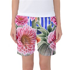 Choice Watercolor Flowers Women s Basketball Shorts by GardenOfOphir