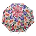 Country-chic Watercolor Flowers Folding Umbrellas View1