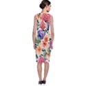 Country-chic Watercolor Flowers Classic Sleeveless Midi Dress View2