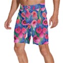 Celestial Watercolor Flowers Men s Beach Shorts View2