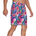 Celestial Watercolor Flowers Men s Beach Shorts View3