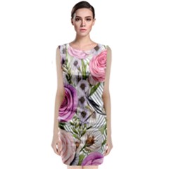 Summertime Blooms Classic Sleeveless Midi Dress by GardenOfOphir