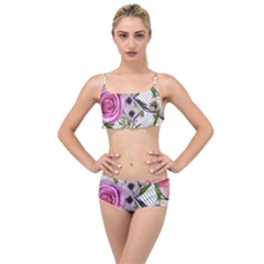 Summertime Blooms Layered Top Bikini Set by GardenOfOphir