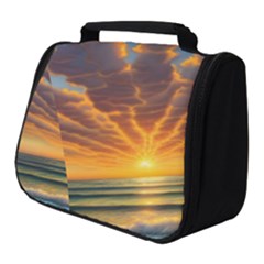 Waves At Sunset Full Print Travel Pouch (small) by GardenOfOphir