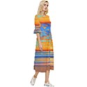 Golden Sunsets Over The Ocean Double Cuff Midi Dress View3