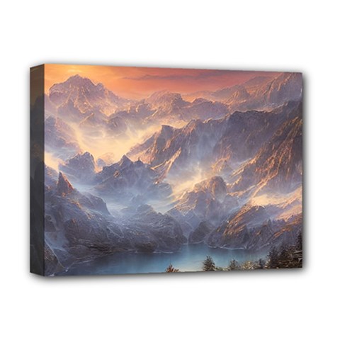 Dusty Sunset Deluxe Canvas 16  X 12  (stretched)  by GardenOfOphir