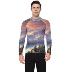 Dusty Sunset Men s Long Sleeve Rash Guard by GardenOfOphir