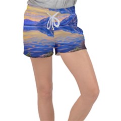 Dramatic Sunset Velour Lounge Shorts by GardenOfOphir