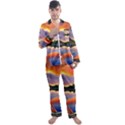 Flaming Sunset Men s Long Sleeve Satin Pajamas Set View1