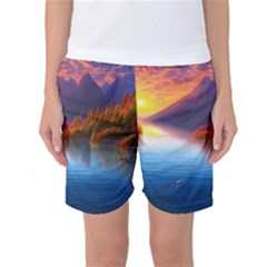 Immaculate Sunset Women s Basketball Shorts by GardenOfOphir