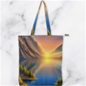 Remarkable Lake Sunset Double Zip Up Tote Bag View1