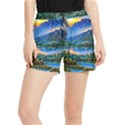 Stunning Sunset By The Lake Women s Runner Shorts View1