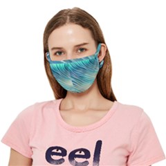 Pastel Ocean Waves Crease Cloth Face Mask (adult) by GardenOfOphir