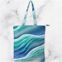 Pastel Beach Wave I Double Zip Up Tote Bag by GardenOfOphir