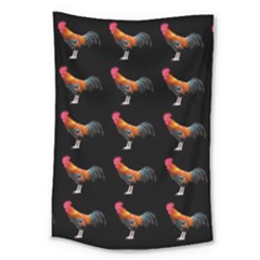 Background Pattern Chicken Fowl Cockerel Livestock Large Tapestry by Ravend