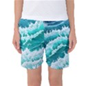 Waves On The Ocean Ii Women s Basketball Shorts View1