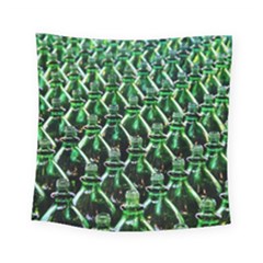 Bottles Green Drink Pattern Soda Refreshment Square Tapestry (small) by Ravend