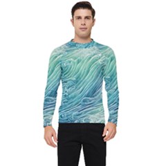 Wave Of The Ocean Men s Long Sleeve Rash Guard by GardenOfOphir