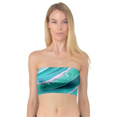 Pink Ocean Waves Bandeau Top by GardenOfOphir