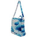 Abstract Blue Ocean Wave Ii Crossbody Backpack View1