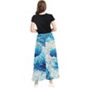 Abstract Blue Ocean Wave Ii Maxi Chiffon Skirt View2