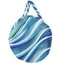 Blue Ocean Waves Giant Round Zipper Tote View1