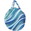 Blue Ocean Waves Giant Round Zipper Tote View2