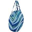 Blue Ocean Waves Giant Round Zipper Tote View3