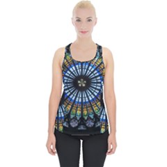 Mandala Floral Wallpaper Rose Window Strasbourg Cathedral France Piece Up Tank Top by Jancukart