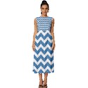 Chevron Pattern Gifts Sleeveless Round Neck Midi Dress View1