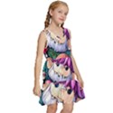 Sacred Mushroom Art Kids  Sleeveless Tiered Mini Dress View3