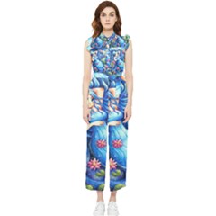 Mermay Women s Frill Top Chiffon Jumpsuit by artworkshop