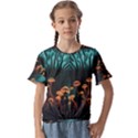 Mushroom Giant Explore 3d Kids  Cuff Sleeve Scrunch Bottom Tee View1