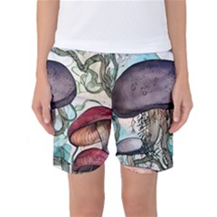 Shroom Magic Mushroom Charm Women s Basketball Shorts by GardenOfOphir